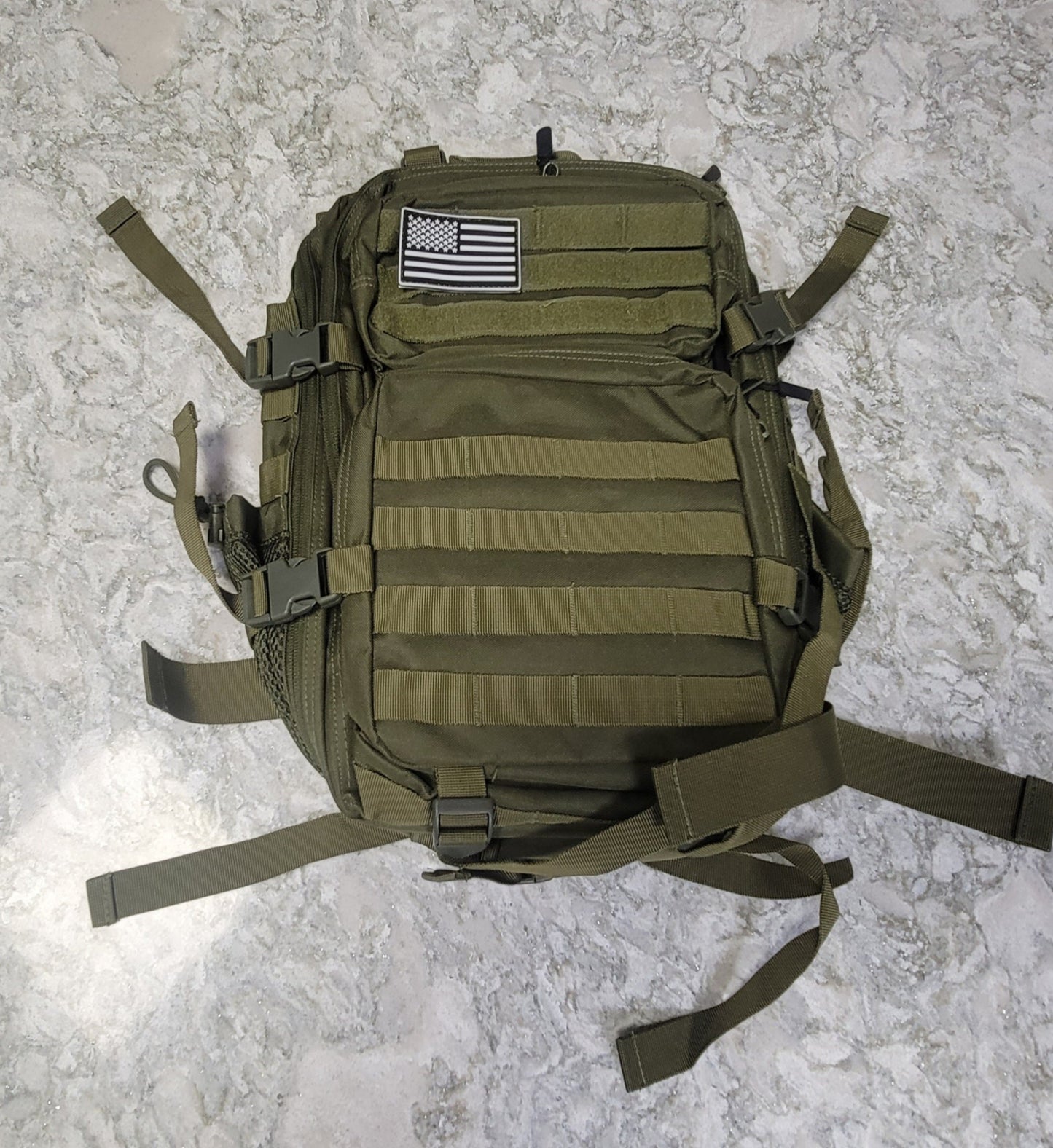 Tactical Backpack L-w/drink holder-green