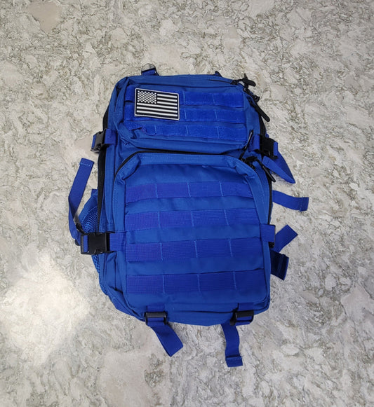 Tactical Backpack L-w/drink holder-blue