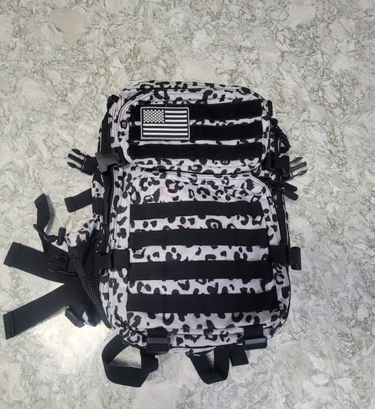 Tactical Backpack L-w/drink holder-leopard
